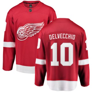 Men's Detroit Red Wings Alex Delvecchio Fanatics Branded Home Breakaway Jersey - Red