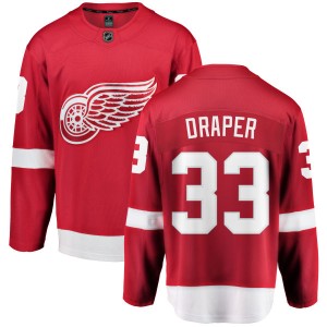 Men's Detroit Red Wings Kris Draper Fanatics Branded Home Breakaway Jersey - Red