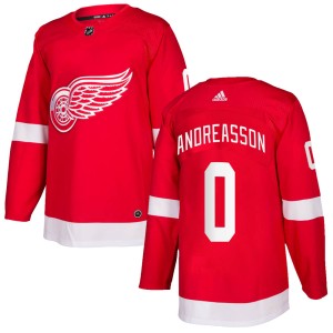 Youth Detroit Red Wings Pontus Andreasson Adidas Authentic Home Jersey - Red