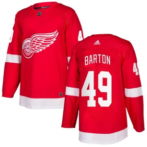 Youth Detroit Red Wings Seth Barton Adidas Authentic Home Jersey - Red