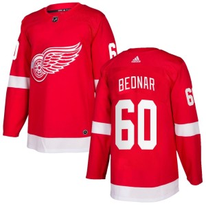 Youth Detroit Red Wings Jan Bednar Adidas Authentic Home Jersey - Red