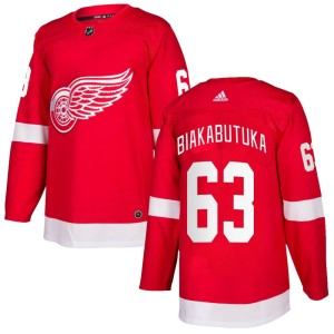 Youth Detroit Red Wings Jeremie Biakabutuka Adidas Authentic Home Jersey - Red