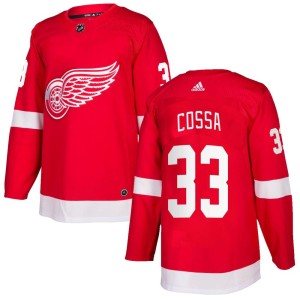 Youth Detroit Red Wings Sebastian Cossa Adidas Authentic Home Jersey - Red