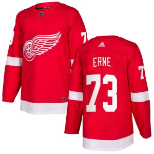 Youth Detroit Red Wings Adam Erne Adidas Authentic Home Jersey - Red