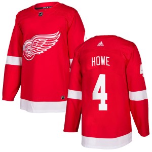 Youth Detroit Red Wings Mark Howe Adidas Authentic Home Jersey - Red