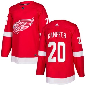 Youth Detroit Red Wings Steve Kampfer Adidas Authentic Home Jersey - Red