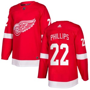 Youth Detroit Red Wings Ethan Phillips Adidas Authentic Home Jersey - Red