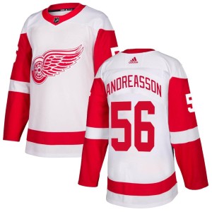 Men's Detroit Red Wings Pontus Andreasson Adidas Authentic Jersey - White