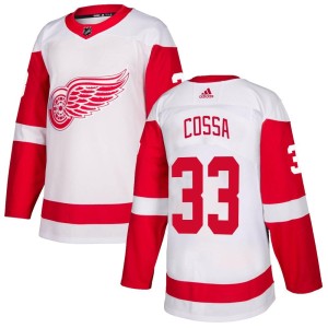 Men's Detroit Red Wings Sebastian Cossa Adidas Authentic Jersey - White