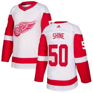 Men's Detroit Red Wings Dominik Shine Adidas Authentic Jersey - White