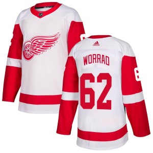 Men's Detroit Red Wings Drew Worrad Adidas Authentic Jersey - White