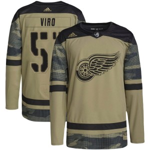Men's Detroit Red Wings Eemil Viro Adidas Authentic Military Appreciation Practice Jersey - Camo