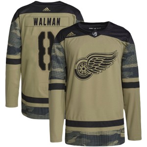 Men's Detroit Red Wings Jake Walman Adidas Authentic Military Appreciation Practice Jersey - Camo