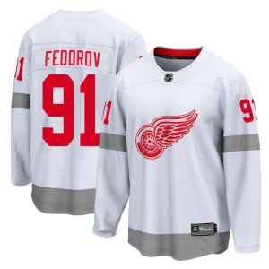 Youth Detroit Red Wings Sergei Fedorov Fanatics Branded Breakaway 2020/21 Special Edition Jersey - White