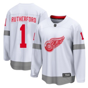 Youth Detroit Red Wings Jim Rutherford Fanatics Branded Breakaway 2020/21 Special Edition Jersey - White