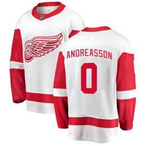 Youth Detroit Red Wings Pontus Andreasson Fanatics Branded Breakaway Away Jersey - White