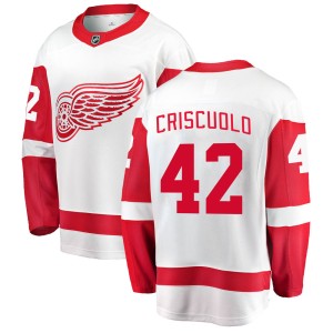 Youth Detroit Red Wings Kyle Criscuolo Fanatics Branded Breakaway Away Jersey - White