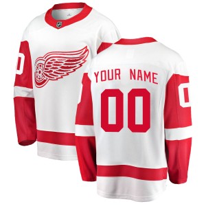 Youth Detroit Red Wings Custom Fanatics Branded Breakaway Away Jersey - White