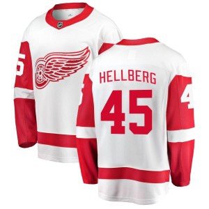 Youth Detroit Red Wings Magnus Hellberg Fanatics Branded Breakaway Away Jersey - White