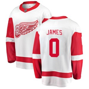 Youth Detroit Red Wings Dylan James Fanatics Branded Breakaway Away Jersey - White