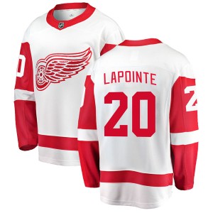 Youth Detroit Red Wings Martin Lapointe Fanatics Branded Breakaway Away Jersey - White