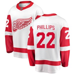 Youth Detroit Red Wings Ethan Phillips Fanatics Branded Breakaway Away Jersey - White