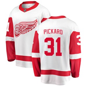 Youth Detroit Red Wings Calvin Pickard Fanatics Branded Breakaway Away Jersey - White