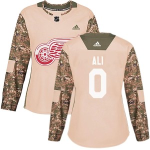 Women's Detroit Red Wings Brennan Ali Adidas Authentic Veterans Day Practice Jersey - Camo