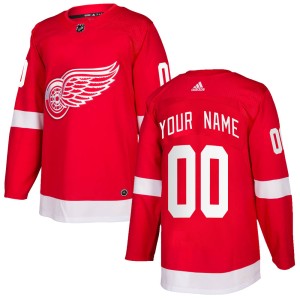 Men's Detroit Red Wings Custom Adidas Authentic Home Jersey - Red