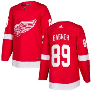 Men's Detroit Red Wings Sam Gagner Adidas Authentic ized Home Jersey - Red
