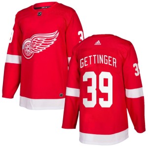 Men's Detroit Red Wings Tim Gettinger Adidas Authentic Home Jersey - Red