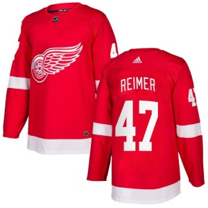 Men's Detroit Red Wings James Reimer Adidas Authentic Home Jersey - Red