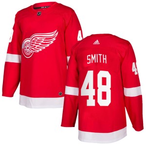 Men's Detroit Red Wings Givani Smith Adidas Authentic Home Jersey - Red