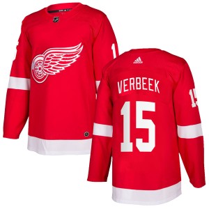 Men's Detroit Red Wings Pat Verbeek Adidas Authentic Home Jersey - Red