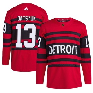 Men's Detroit Red Wings Pavel Datsyuk Adidas Authentic Reverse Retro 2.0 Jersey - Red