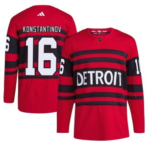 Men's Detroit Red Wings Vladimir Konstantinov Adidas Authentic Reverse Retro 2.0 Jersey - Red