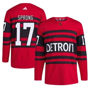 Men's Detroit Red Wings Daniel Sprong Adidas Authentic Reverse Retro 2.0 Jersey - Red