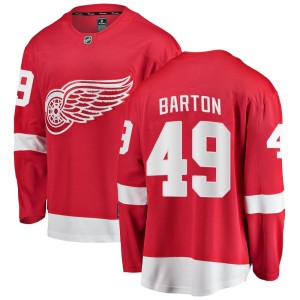 Youth Detroit Red Wings Seth Barton Fanatics Branded Breakaway Home Jersey - Red