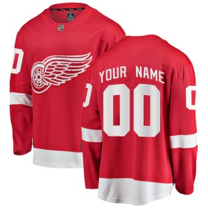Youth Detroit Red Wings Custom Fanatics Branded Breakaway Home Jersey - Red