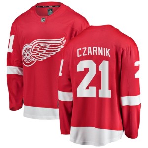 Youth Detroit Red Wings Austin Czarnik Fanatics Branded Breakaway Home Jersey - Red