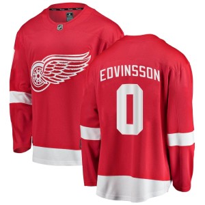 Youth Detroit Red Wings Simon Edvinsson Fanatics Branded Breakaway Home Jersey - Red