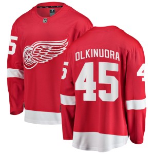 Youth Detroit Red Wings Jussi Olkinuora Fanatics Branded Breakaway Home Jersey - Red