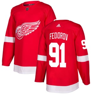 Men's Detroit Red Wings Sergei Fedorov Adidas Authentic Jersey - Red