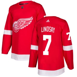 Men's Detroit Red Wings Ted Lindsay Adidas Authentic Jersey - Red