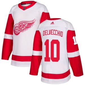 Men's Detroit Red Wings Alex Delvecchio Adidas Authentic Jersey - White
