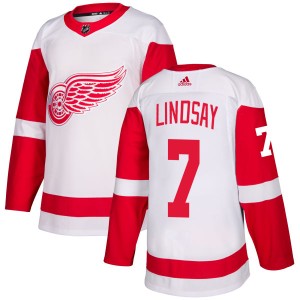Men's Detroit Red Wings Ted Lindsay Adidas Authentic Jersey - White