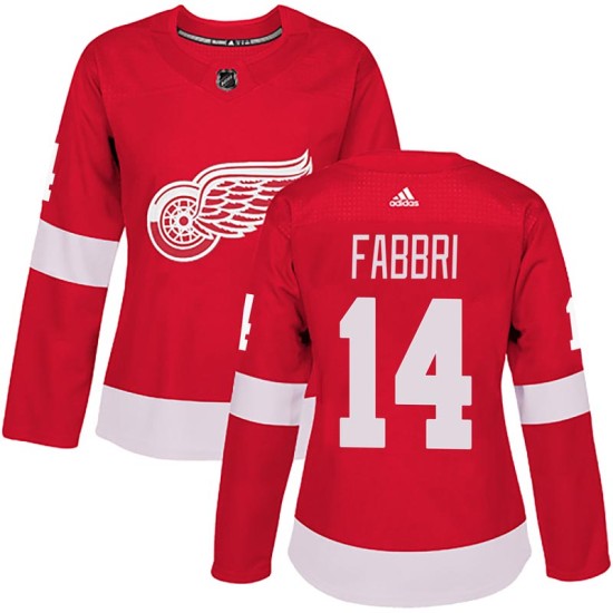 Women's Detroit Red Wings Robby Fabbri Adidas Authentic Home Jersey - Red