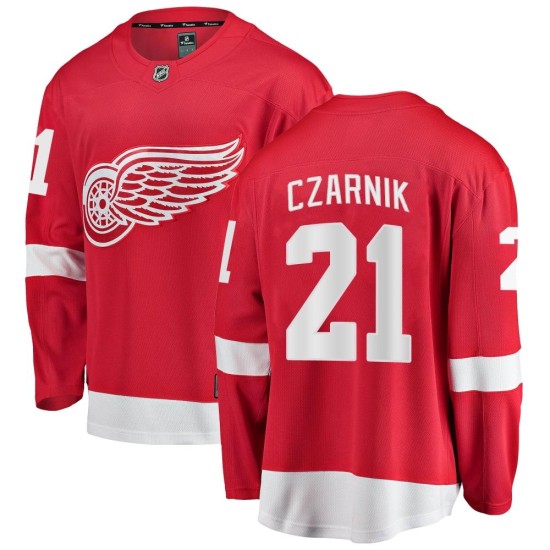 Men's Detroit Red Wings Austin Czarnik Fanatics Branded Breakaway Home Jersey - Red