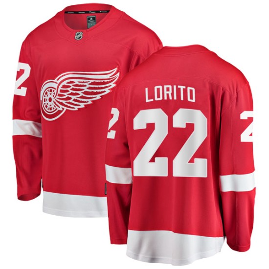 Men's Detroit Red Wings Matthew Lorito Fanatics Branded Breakaway Home Jersey - Red