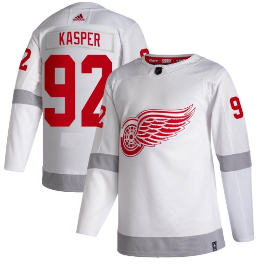 Youth Detroit Red Wings Marco Kasper Adidas Authentic 2020/21 Reverse Retro Jersey - White